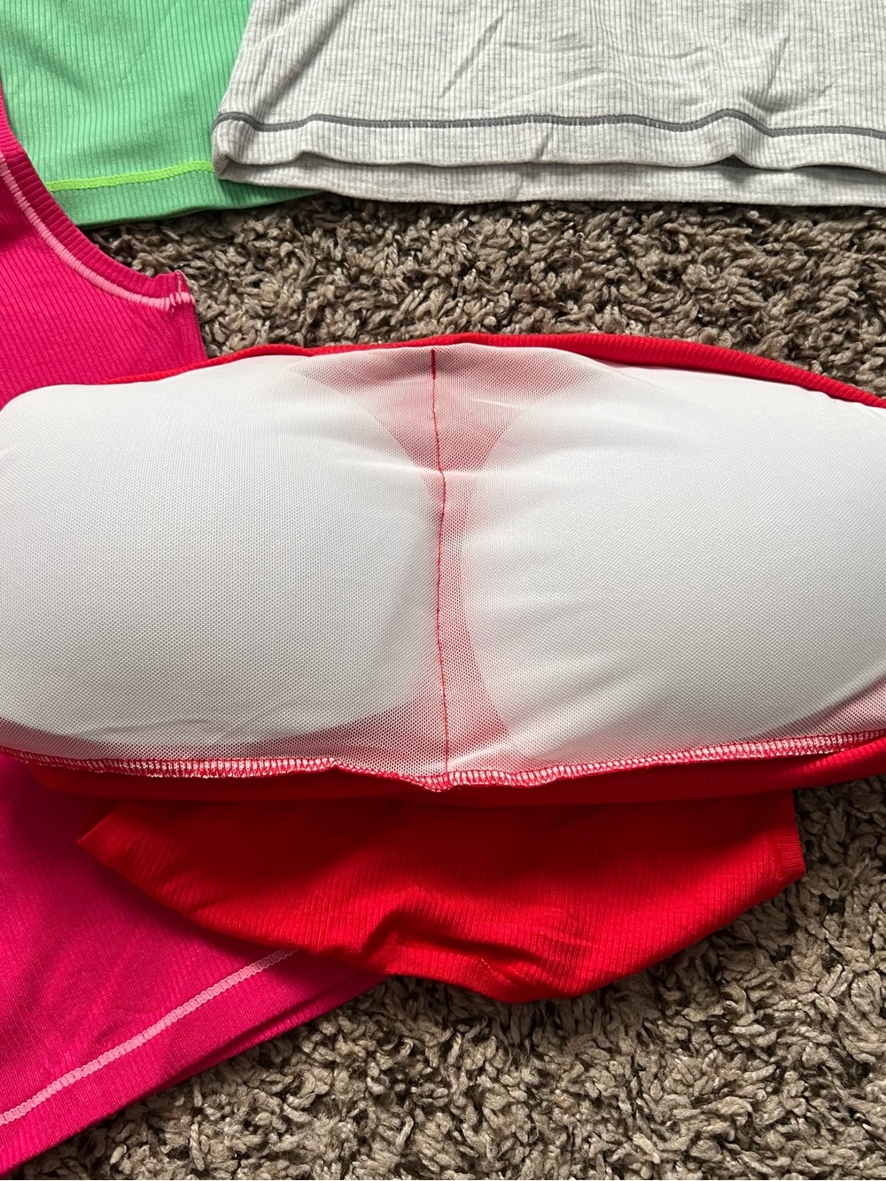 Women Rib Padded Tank Tops - Picture 4 of 11